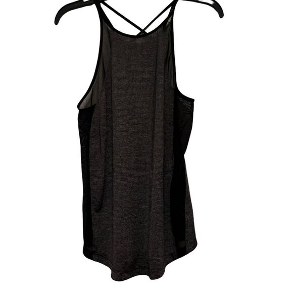 EUC Lululemon Run Off Route Tank in Heathered Black / Black SIZE ESTIMATED - Picture 3 of 6